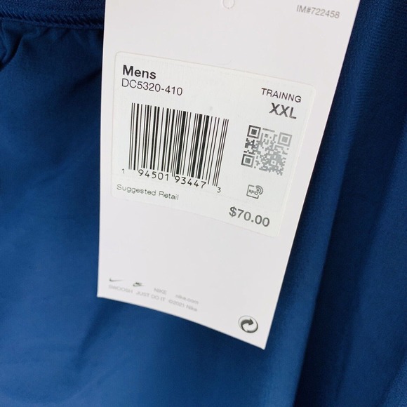 Nike Yoga Men's 2-in-1 Shorts Lined Compression Blue Size XXL 2XL DC5320-410 NWT - Picture 9 of 11